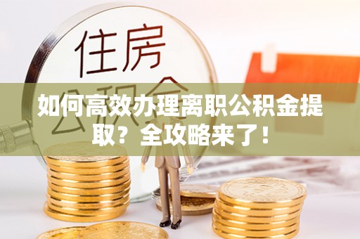 新化如何高效办理离职公积金提取？全攻略来了！