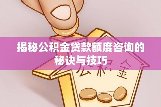 新化揭秘公积金贷款额度咨询的秘诀与技巧