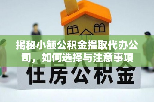 新化揭秘小额公积金提取代办公司，如何选择与注意事项