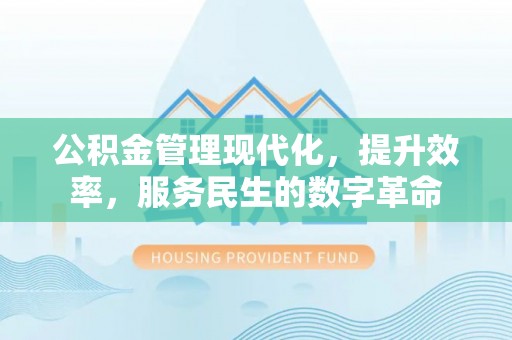 新化公积金管理现代化，提升效率，服务民生的数字革命