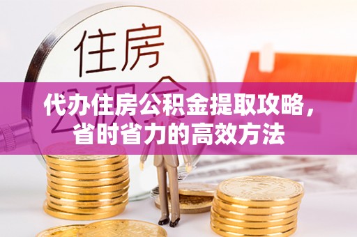 新化代办住房公积金提取攻略，省时省力的高效方法